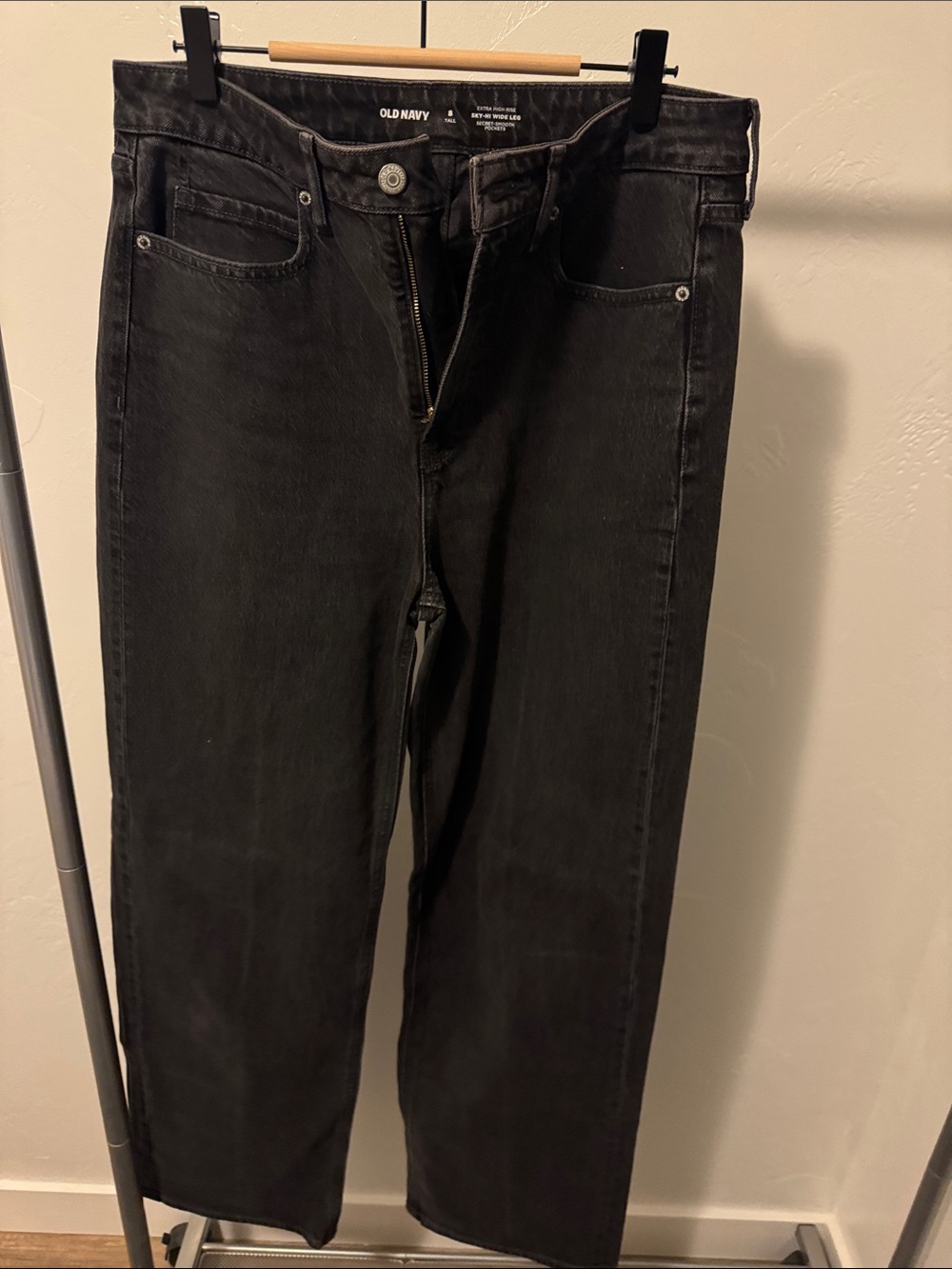 Old Navy Black Women's Wide Leg Jeans